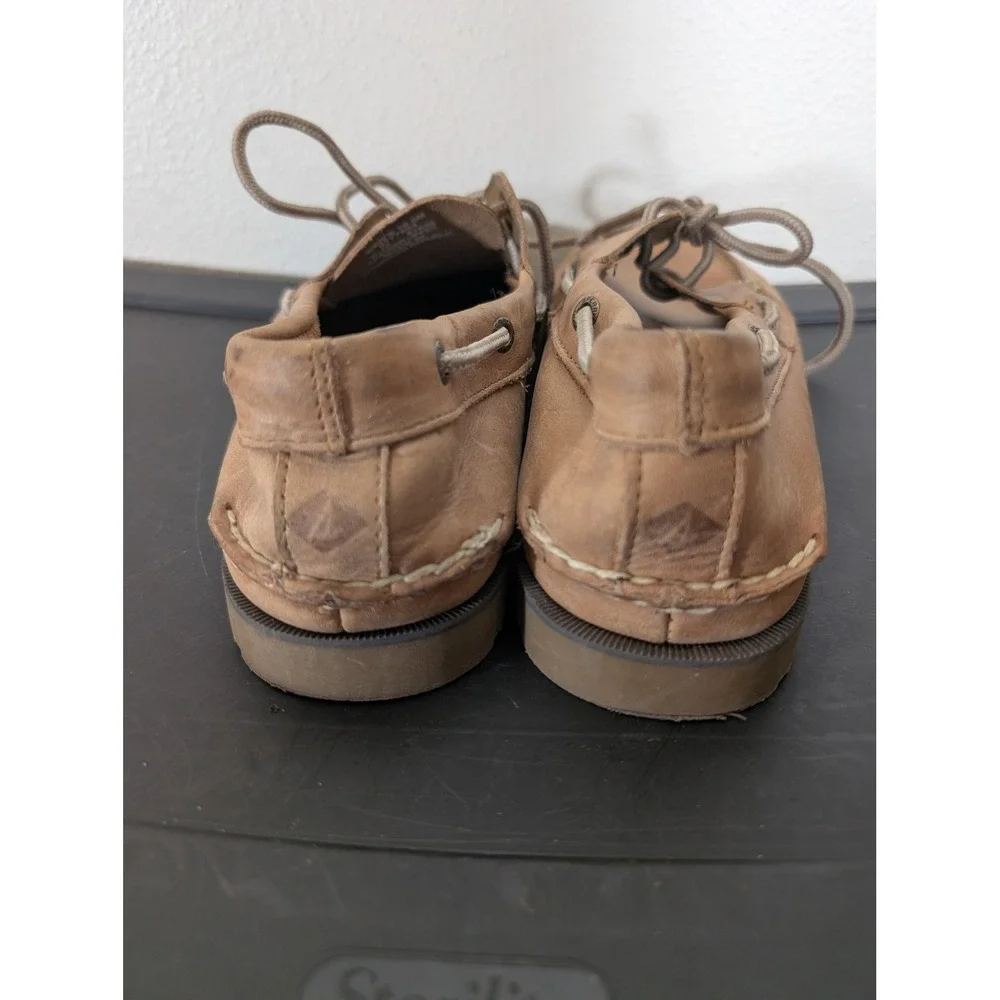 Sperry Top-Sider Mens 10.5M Tan Leather Boat Shoes Authentic Original 0777894